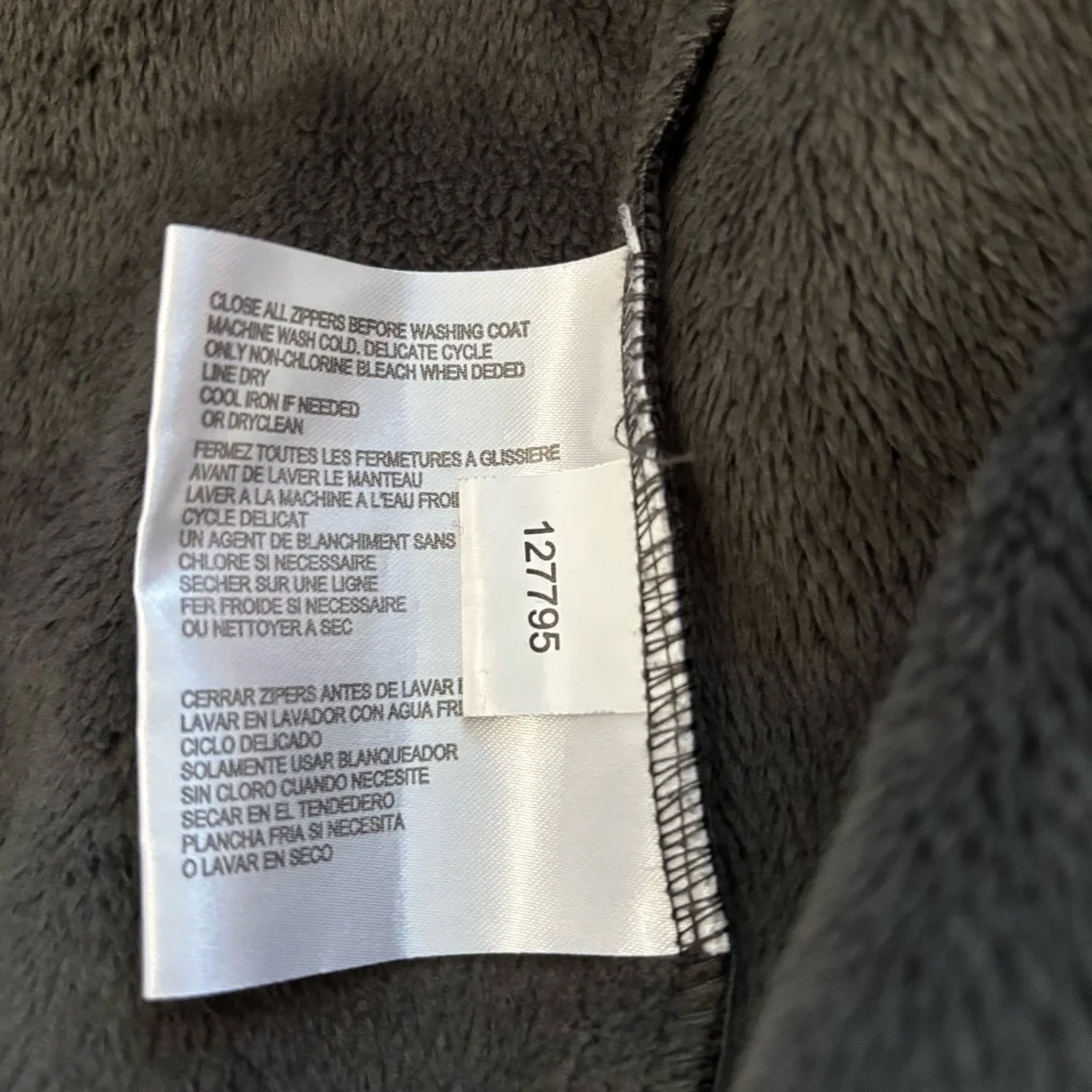 MICHAEL Michael Kors Belted Softshell Jacket in Dark Charcoal Grey Size Small